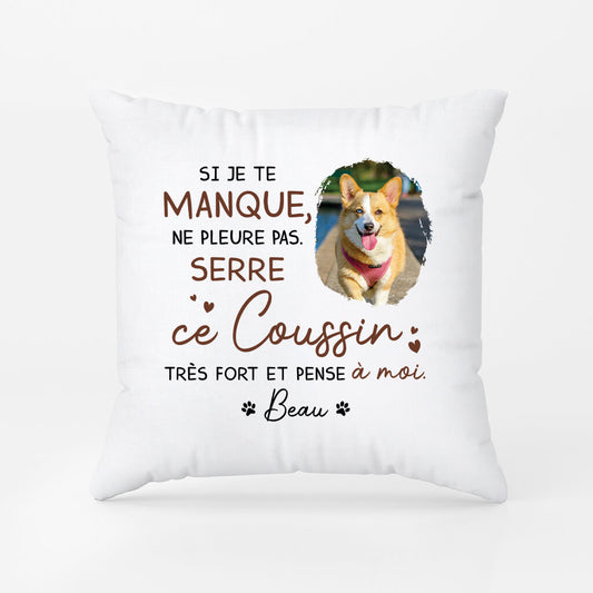 2868PFR1 si je te manque ne pleure pas version chien cadeau commemoratif de chien