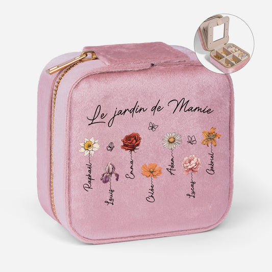 2966AFR1 le jardin de mamie maman boite a bijoux en velours_ personnalisee 2966aj8q5a