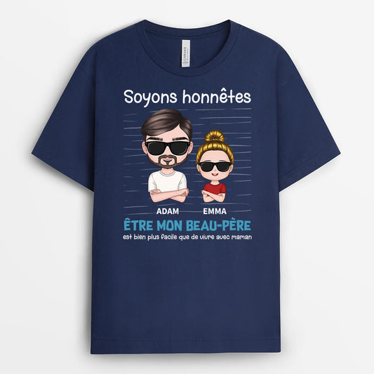 3016AFR2 etre notre beau pere est bien plus facile t shirt beau pere personnalise