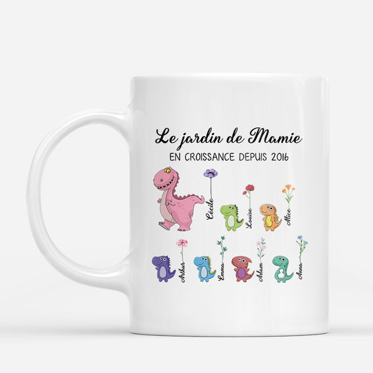 3031MFR1 mug personnalisable le jardin de mamie maman dinosaure 3031m8p5a