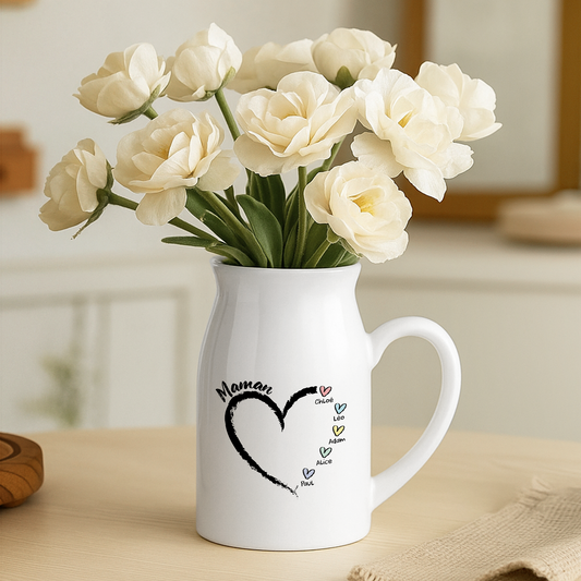3044OFR2 vase personnalise maman mamie petits coeurs damour 3044o8f5a