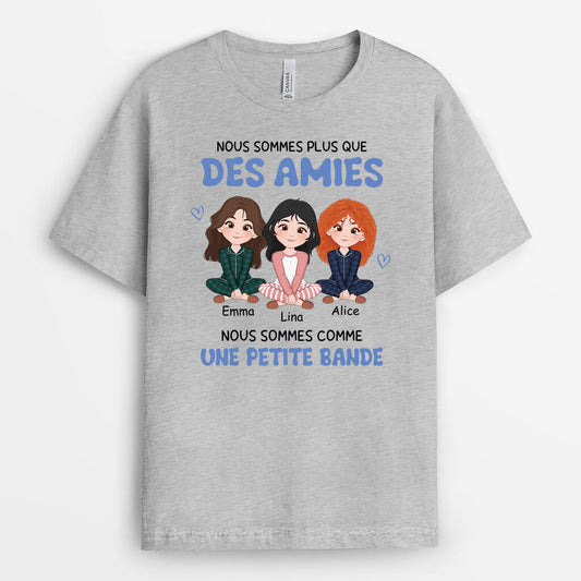 3112AFR2 nous sommes plus que des amies t shirt pour meilleure amie
