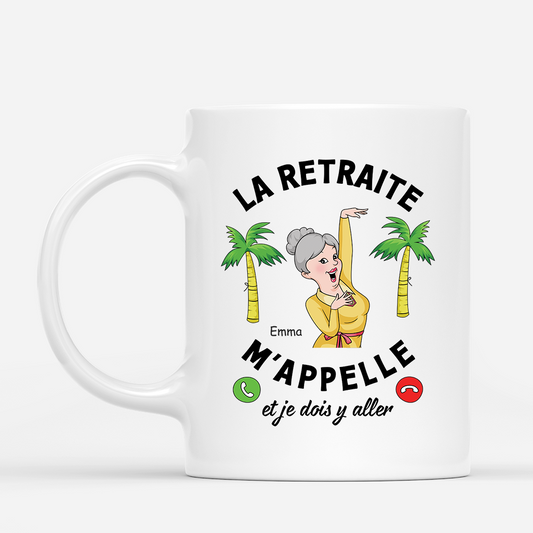 3138MFR1 mug personnalise pour femme et homme la retraite mappelle 3138m