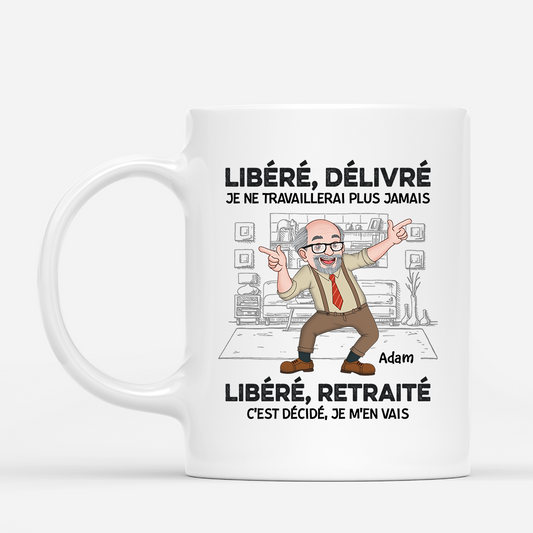 3160MFR1 mug retraite homme personnalise cest decide je men vais 3160m