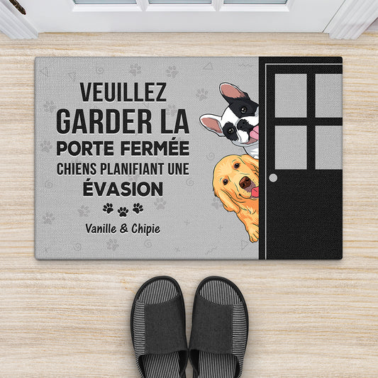 3308DFR2 paillasson personnalise levasion des chiens cadeau amoureux des animaux 3308d5m5c