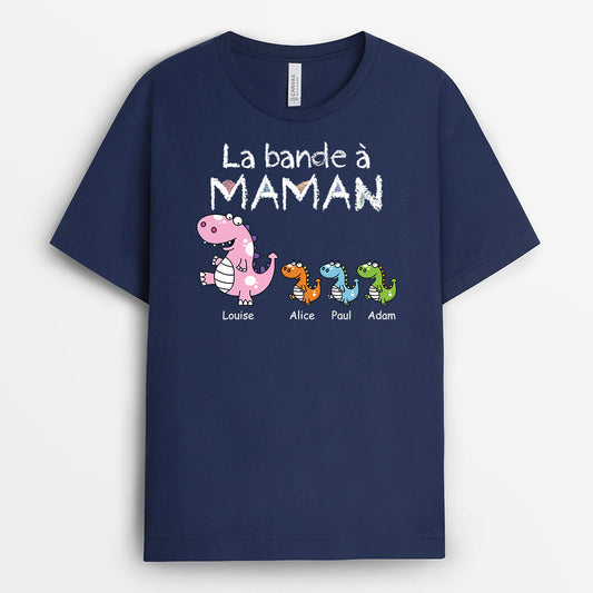 3312AFR2 la bande a papy avec dinosaures pastel version noir tee shirt papy personnalise