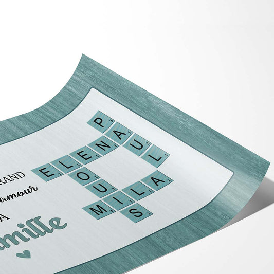 3335SFR2 il ny a pas de plus grand cadeau que lamour partage par une famille poster personnalise famille