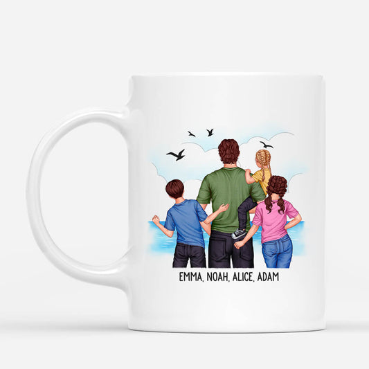3356MFR1 nos liens precieux au bord de mer mug pour papa personnalise