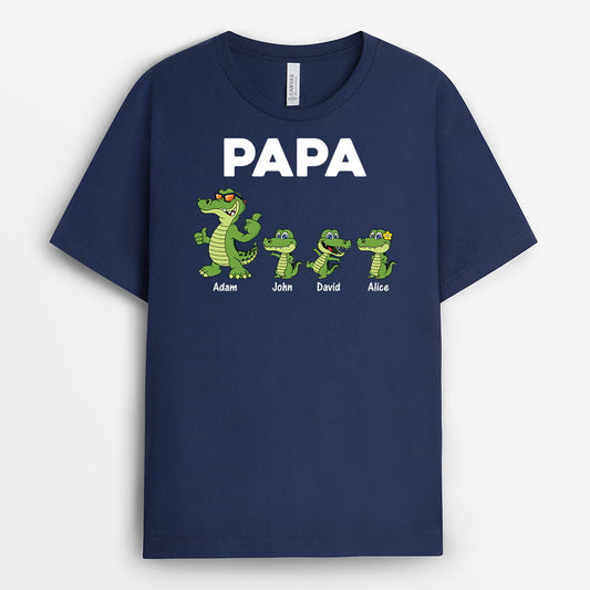 3381AFR2 papy crocodile cool tee shirt personnalise papy