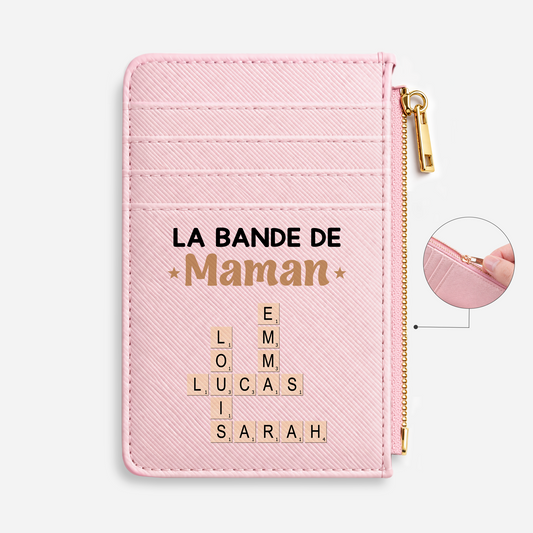 3402AFR1 porte carte personnalise la bande a maman mamie papa papy avec mots croises 3402aj8e5a