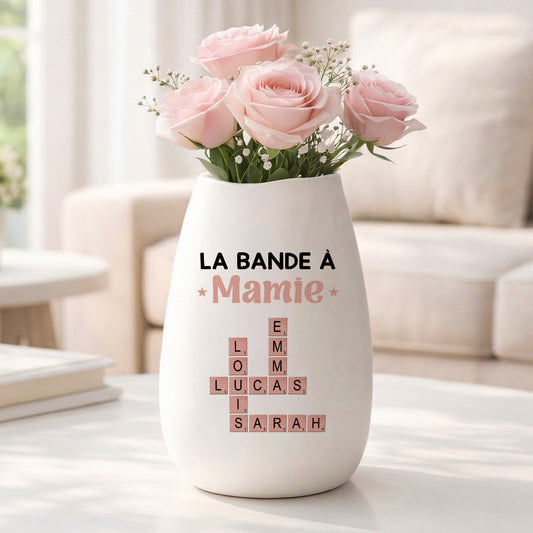 3402AFR2 la bande a maman mamie avec mots croises vase personnalise ceramique mate 3402ao8q5a