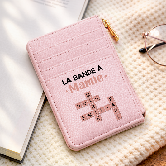 3402AFR2 porte carte personnalise la bande a maman mamie papa papy avec mots croises 3402aj8e5a