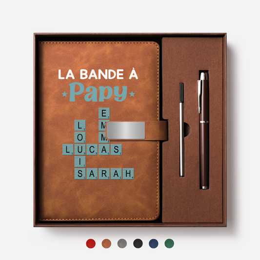 3402MFR1 coffret carnet cuir personnalise_ imprime uv la bande a papy mamie avec mots croises 3402mo8f5b_1befaf72 dd9a 4b47 a928 4e2389afde6f