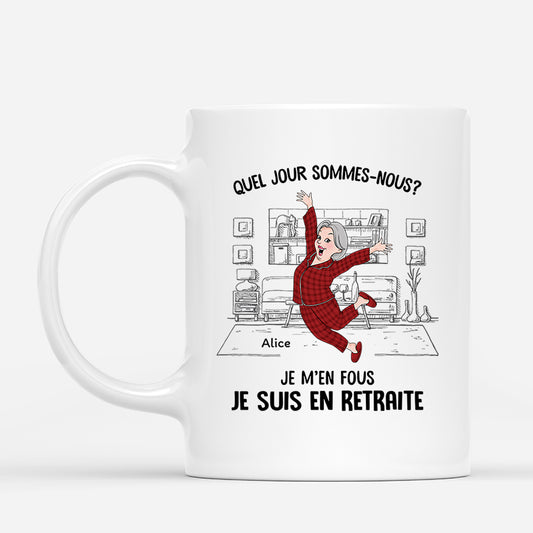 3404MFR1 quel jour sommes nous aujourdhui version femme joyeuse mug personnalise retraite_908204d8 1a39 4b3e be84 78b74e2c0643