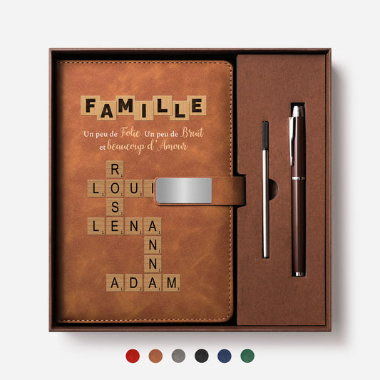 3446MFR1 coffret carnet cuir personnalise_ imprime uv amour de famille avec mots croises 3446mosv5i_2
