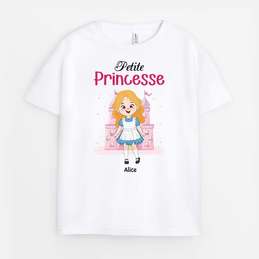 3512AFR1 petite princesse t shirt pour enfant personnalise