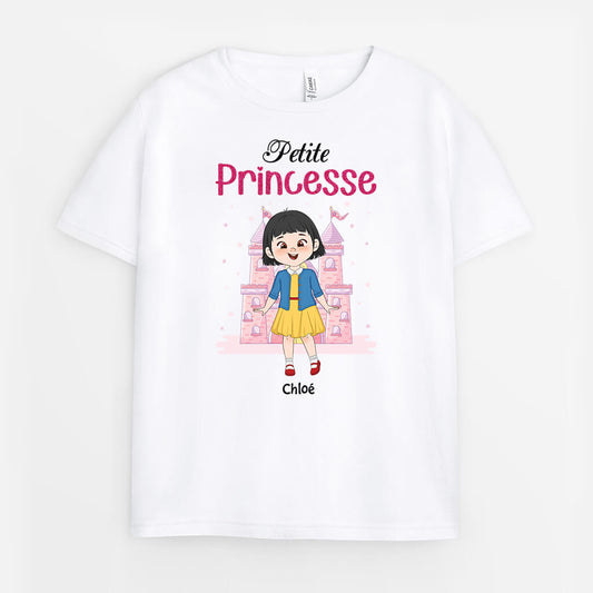 3512AFR2 petite princesse t shirt pour enfant personnalise