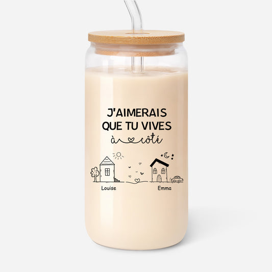 3535AFR1 gobelet en verre personnalise_ cadeau meilleure amie vivre a cote 3535at6l5a