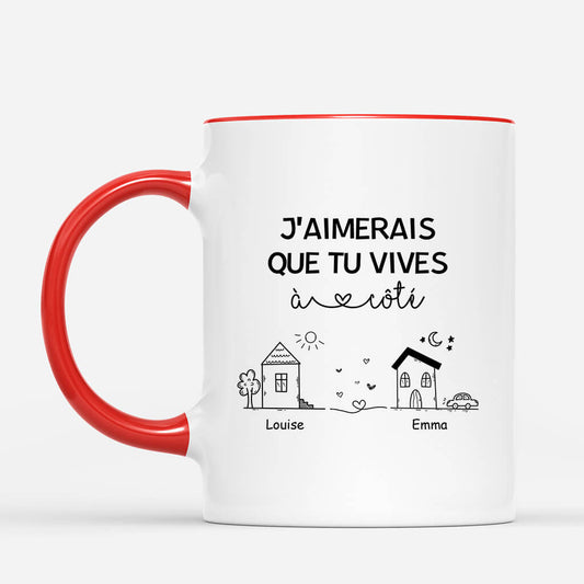 3535MFR2 j_aimerais que tu vives a cote mug personnalise meilleure amie