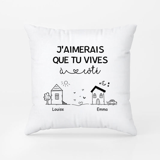 3535PFR1 coussin personnalise meilleure amie vivre a cote 3535P6T5F