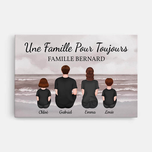 3556CFR1 famille pour toujours version sombre toile personnalisable famille