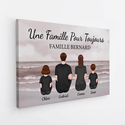 3556CFR2 famille pour toujours version sombre toile personnalisable famille