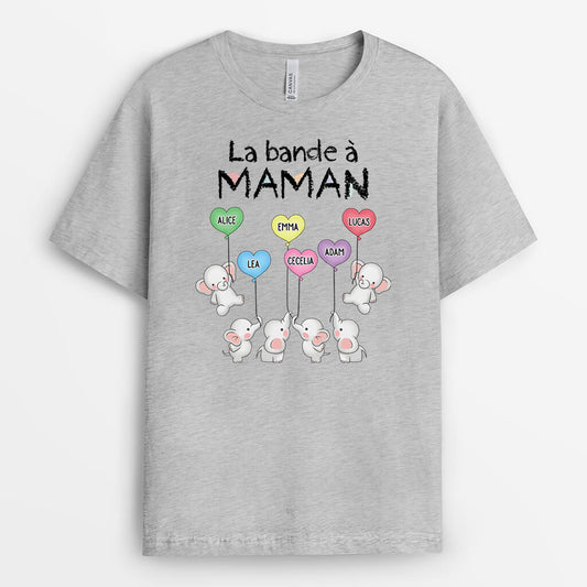 3562AFR2 la bande a mamie elephant avec ballons colores tee shirt mamie personnalise