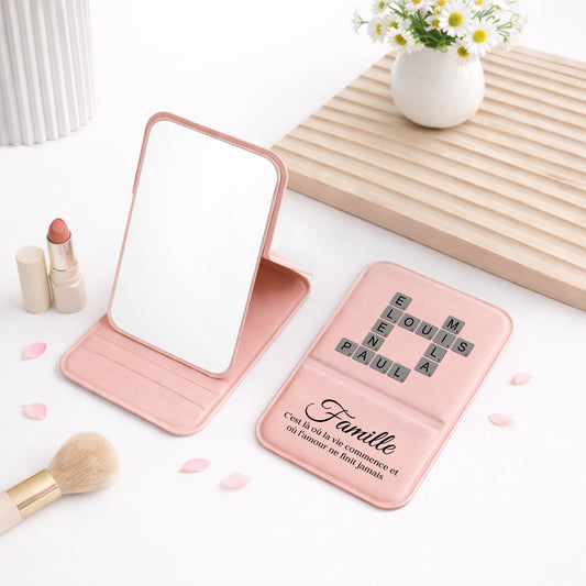 3591AFR2 la famille avec mots croises miroir de poche personnalise 3591ajsq5i