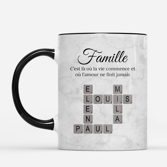 3591MFR1 mug mot croise famille personnalisable amour de la famille 3591m8f5i