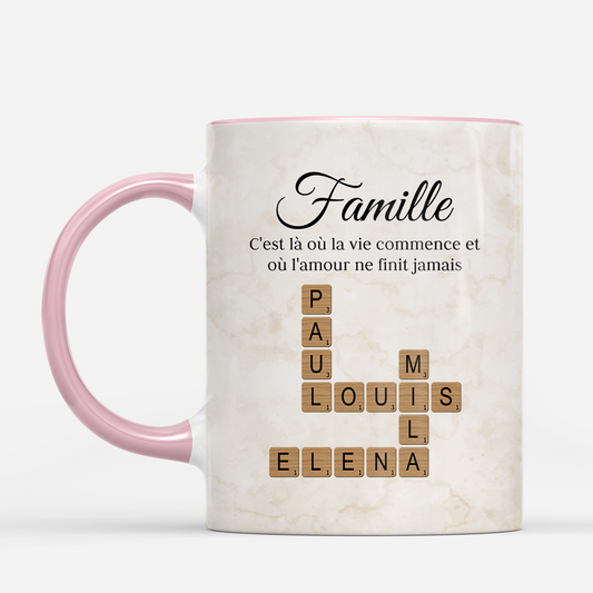 3591MFR2 mug mot croise famille personnalisable amour de la famille 3591m8f5i