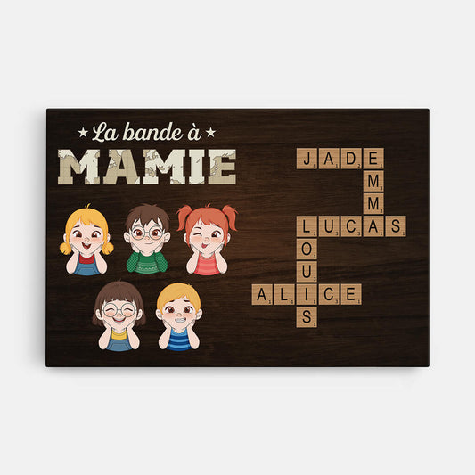 3597CFR1 la bande a mamie avec mots croises version bois toile mamie personnalisee