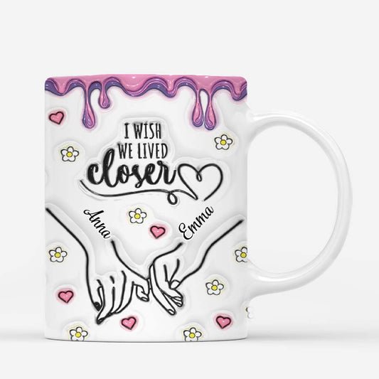 3636MFR2 j_aimerais que tu vives a cote 3d version tenant les mains mug meilleure amie personnalise