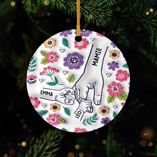 3644OFR1 ornement ceramique personnalise pour mamie avec jolies fleurs 3d 3644o8t5a_6c36b493 dbc0 45ff ba85 aae840916b4a