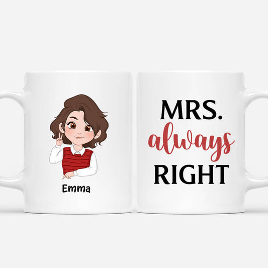 3725MFR1 monsieur parfait madame toujours parfaite mug personnalise couple