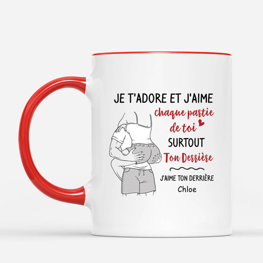 3728FR2 je tadore et jaime chaque partie de toi tasse personnalisee pour couple