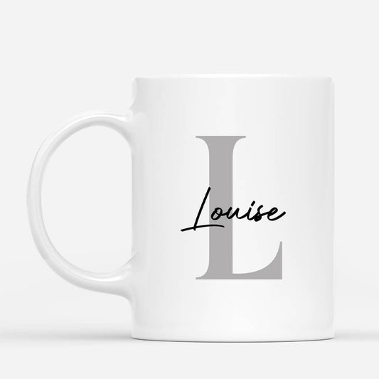 3732MFR2 mug avec initiales simple tasse personnalisee couple