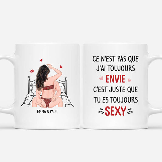 3736MFR1 cest juste que tu es toujours sexy mug romantique pour couple