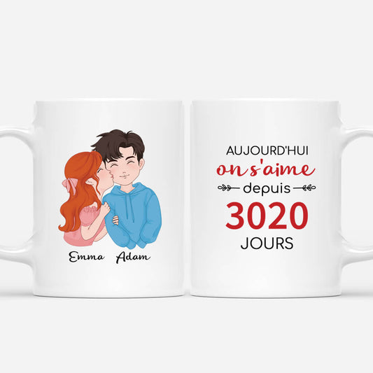 3743MFR1 aujourdhui on saime depuis version cartoon tasse couple personnalisee_3eace54a 3a8b 4fd8 bdc5 8f53fcec3706