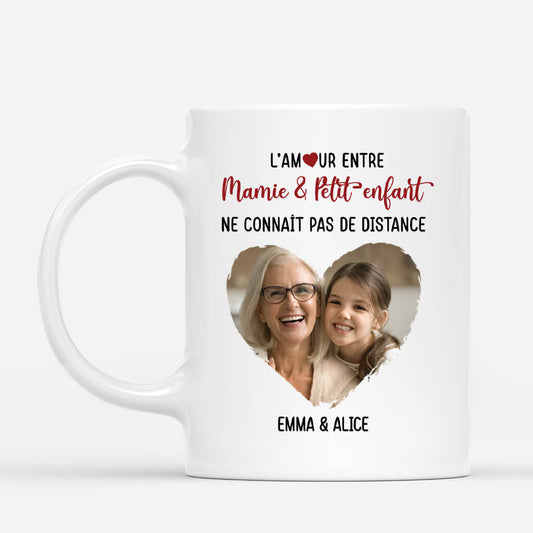 3779MFR3 lamour entre mamie et petit enfant ne connait pas de distance avec photo mug mamie personnalise 3779M
