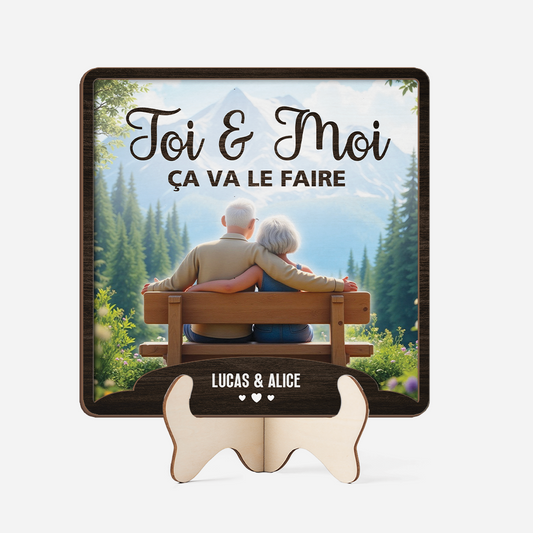 3781QFR1 plaque en bois personnalisee couple toi et moi ca va le faire version 3d 3781q5e5g