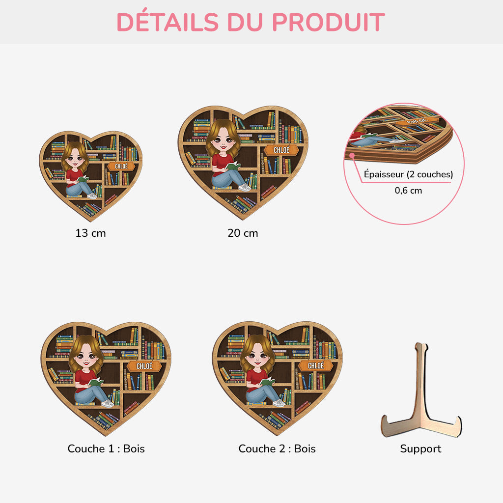 3794QFR3 plaque en bois personnalisee pour femme jaime les livres 3794q5l8a