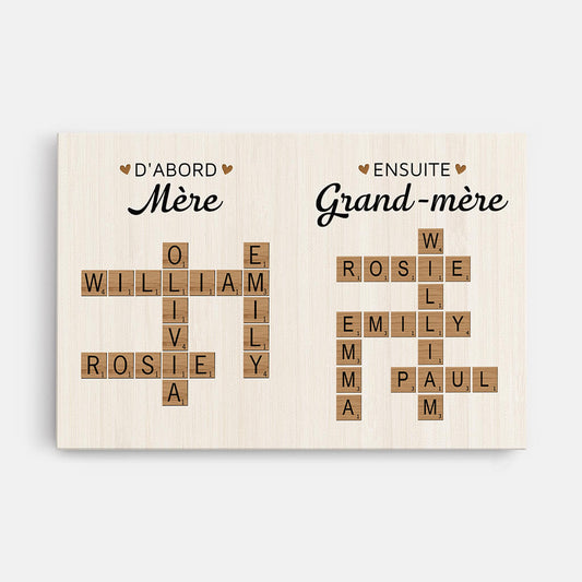 3800CFR1 tableau mamie personnalise dabord maman maintenant mamie cadeau mots croises 3800C_93b187e2 956b 42af 936c 8261bffddb69