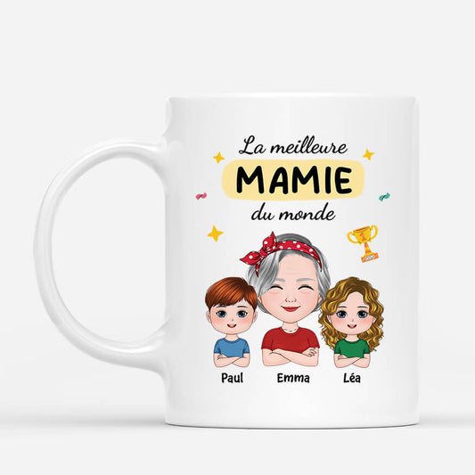 3802MFR1 la meilleure mamie du monde avec son tophee mug personnalise pour mamie 3802M8E0A