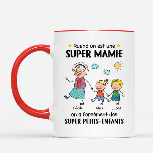 3820MFR2 mug personnalise grand mere  quand on est une super mamie 3820M6E8A