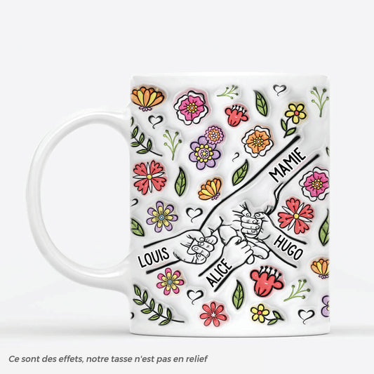 3823FR1 effet dimpression 3d mug personnalise mamie fleurs vives 3823_902e91a5 200b 4a5e 8992 f61e28b06076