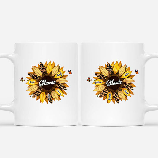 3827MFR1 mug personnalise femme dessin fleur tournesol_ maman et mamie 3827M5E3A