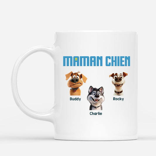 3833MFR1 mug personnalise chien maman chien papa chien 3d design cartoon 3833M5L5C