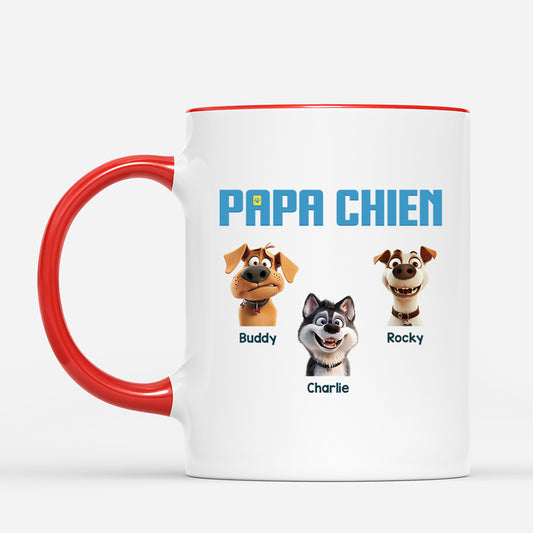 3833MFR2 mug personnalise chien maman chien papa chien 3d design cartoon 3833M5L5C