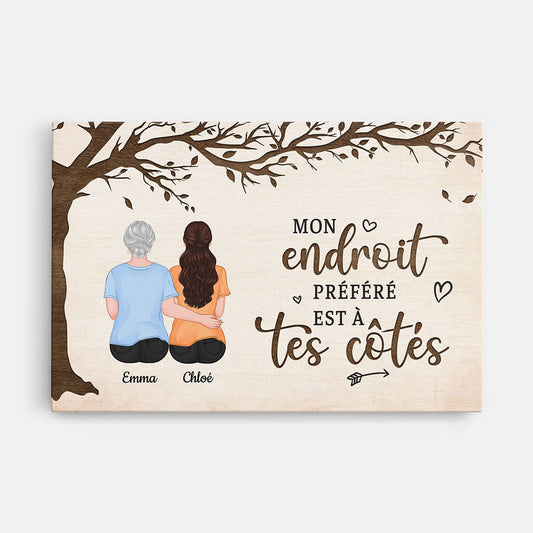 3839CFR1 tableau maman personnalise dessin maman et sa fille_ 3839C