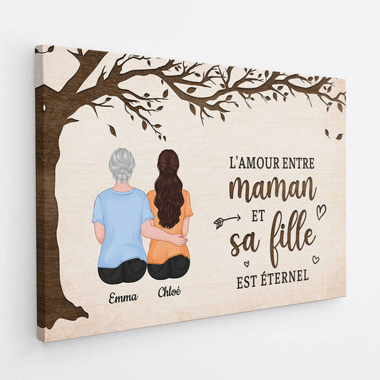 3839CFR2 tableau maman personnalise dessin maman et sa fille_ 3839C